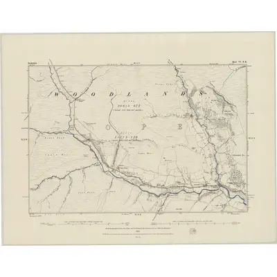 1880 Map of Derbyshire VI.NE, 1882 Print