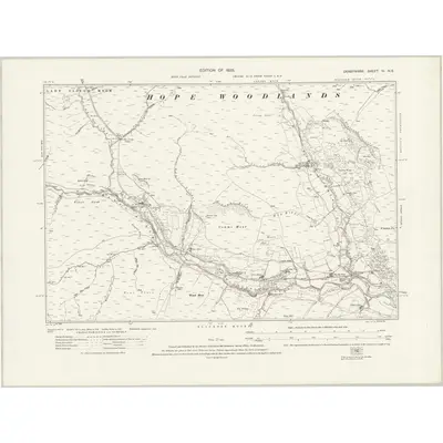 1919 Map of Derbyshire VI.NE, 1923 Print