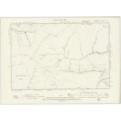 1897 Map of Derbyshire VI.NW, 1899 Print