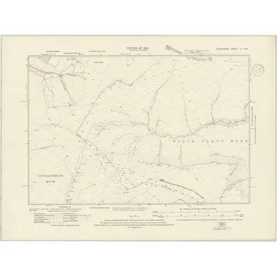 1897 Map of Derbyshire VI.NW, 1937 Print
