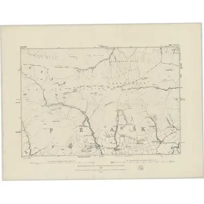 1880 Map of Derbyshire VI.SE, 1882 Print