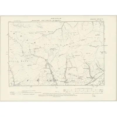 1891 Map of Derbyshire VI.SE, 1898 Print