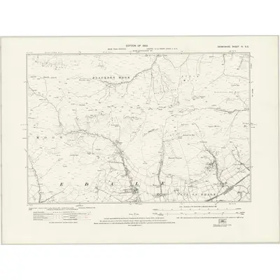 1919 Map of Derbyshire VI.SE, 1923 Print