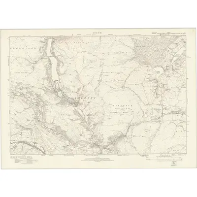 1919 Map of Derbyshire VII, 1924 Print