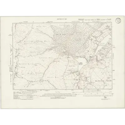 1896 Map of Derbyshire VII.NE, 1924 Print