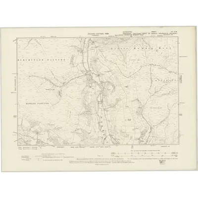 1891 Map of Derbyshire VII.NW, 1899 Print