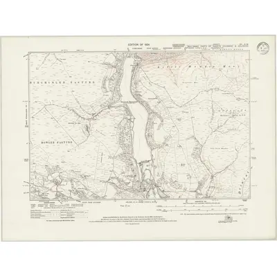 1919 Map of Derbyshire VII.NW, 1924 Print