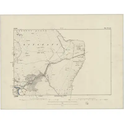 1880 Map of Derbyshire VII.SE, 1882 Print