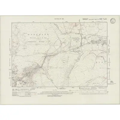 1919 Map of Derbyshire VII.SE, 1924 Print
