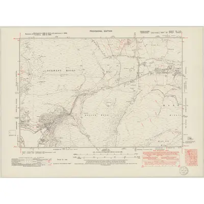 1948 Map of Derbyshire VII.SE, 1950 Print