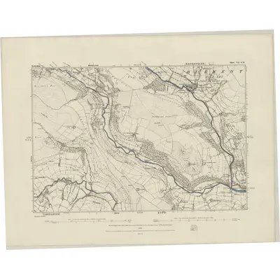 1880 Map of Derbyshire VII.SW, 1882 Print