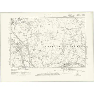 1919 Map of Derbyshire VIII.NE, 1924 Print