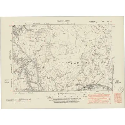 1948 Map of Derbyshire VIII.NE, 1950 Print