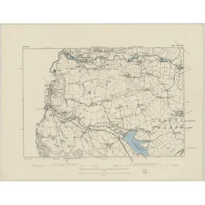 1878 Map of Derbyshire VIII.SE, 1882 Print