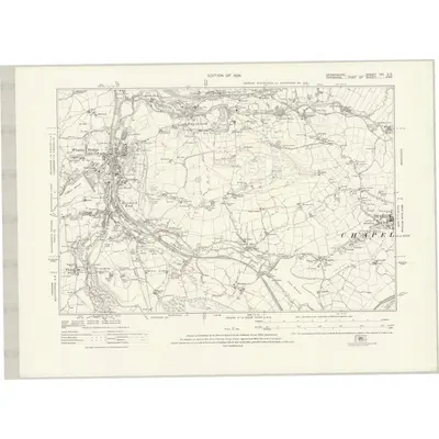 1919 Map of Derbyshire VIII.SE, 1924 Print