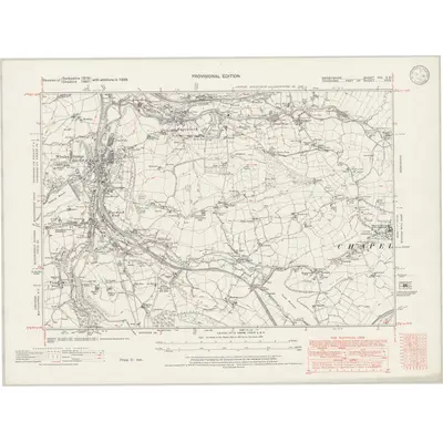 1938 Map of Derbyshire VIII.SE, 1946 Print