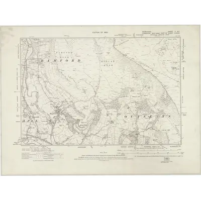 1919 Map of Derbyshire X.NE, 1923 Print