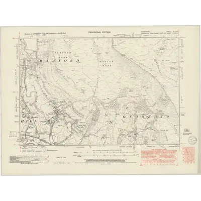 1948 Map of Derbyshire X.NE, 1950 Print