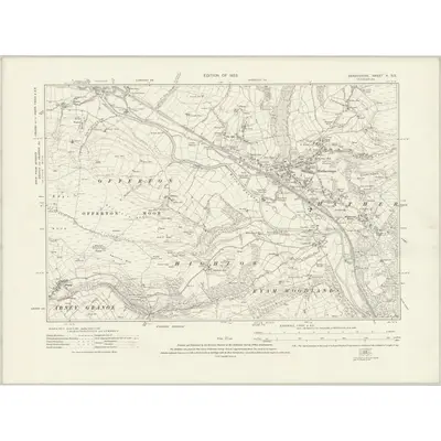 1919 Map of Derbyshire X.SE, 1923 Print