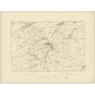1880 Map of Derbyshire X.SW, 1883 Print