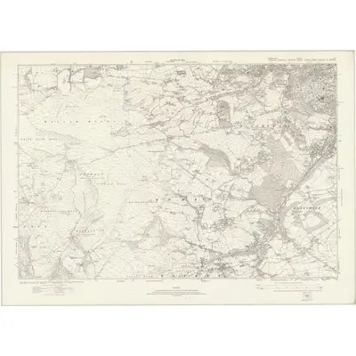 1914 Map of Derbyshire XI, 1924 Print
