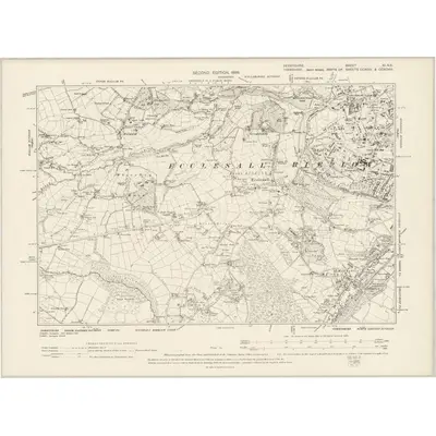 1896 Map of Derbyshire XI.NE, 1899 Print