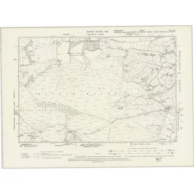 1896 Map of Derbyshire XI.NW, 1898 Print