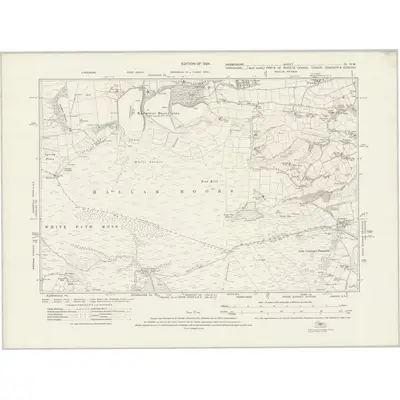 1914 Map of Derbyshire XI.NW, 1924 Print