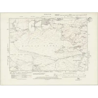 1914 Map of Derbyshire XI.NW, 1933 Print