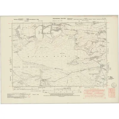 1948 Map of Derbyshire XI.NW, 1949 Print