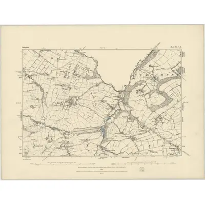 1875 Map of Derbyshire XI.SE, 1883 Print