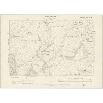 1896 Map of Derbyshire XI.SW, 1899 Print