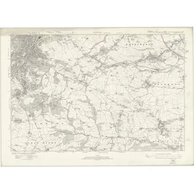 1914 Map of Derbyshire XII, 1924 Print