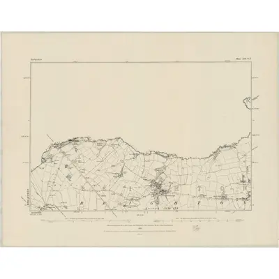 1875 Map of Derbyshire XII.NE, 1882 Print