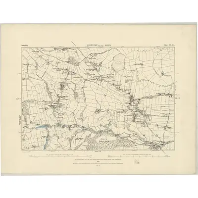 1875 Map of Derbyshire XII.SE, 1882 Print