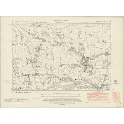 1947 Map of Derbyshire XII.SE, 1950 Print