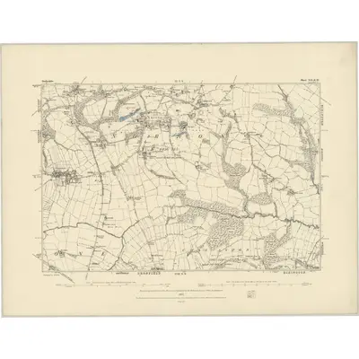 1875 Map of Derbyshire XII.SW, 1883 Print
