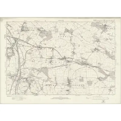 1914 Map of Derbyshire XIII, 1924 Print