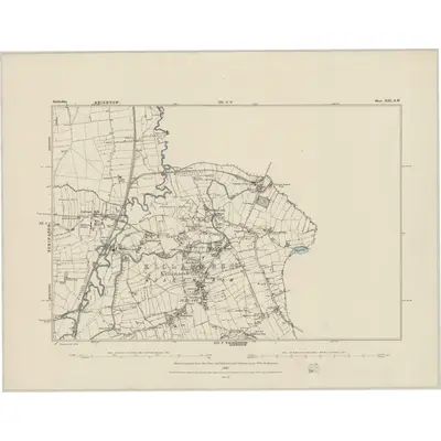 1875 Map of Derbyshire XIII.SW, 1882 Print