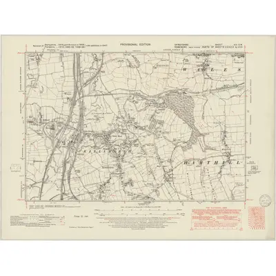 1947 Map of Derbyshire XIII.SW, 1950 Print