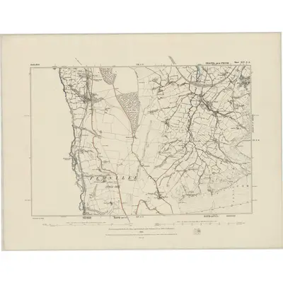 1878 Map of Derbyshire XIV.NE, 1882 Print