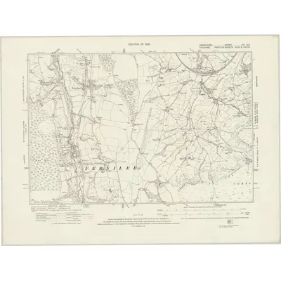 1919 Map of Derbyshire XIV.NE, 1923 Print