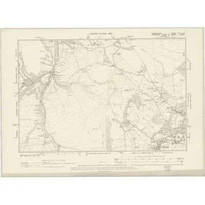 1897 Map of Derbyshire XIV.SE, 1899 Print