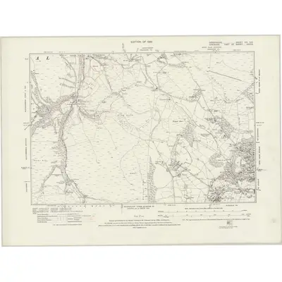 1919 Map of Derbyshire XIV.SE, 1923 Print