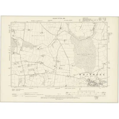 1897 Map of Derbyshire XIX.NE, 1899 Print