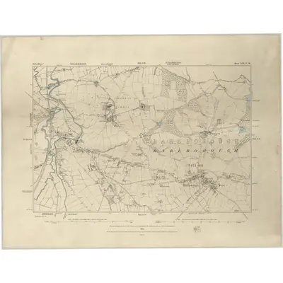 1875 Map of Derbyshire XIX.NW, 1883 Print