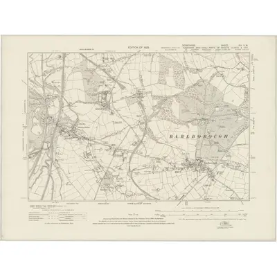 1914 Map of Derbyshire XIX.NW, 1923 Print
