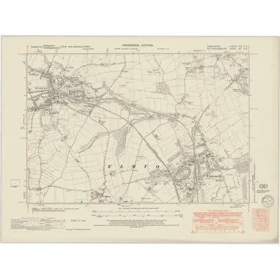 1947 Map of Derbyshire XIX.SE, 1950 Print