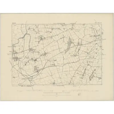 1875 Map of Derbyshire XIX.SW, 1882 Print