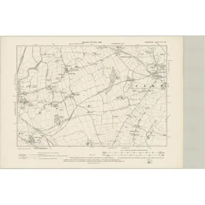 1897 Map of Derbyshire XIX.SW, 1899 Print